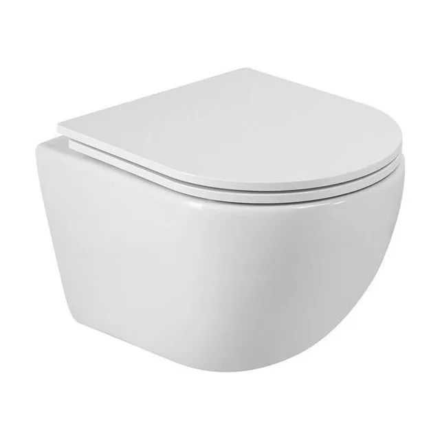 Унитаз подвесной безободковый с сиденьем CEZARES RELAX CZR-38088-49-TH-TOR/SC