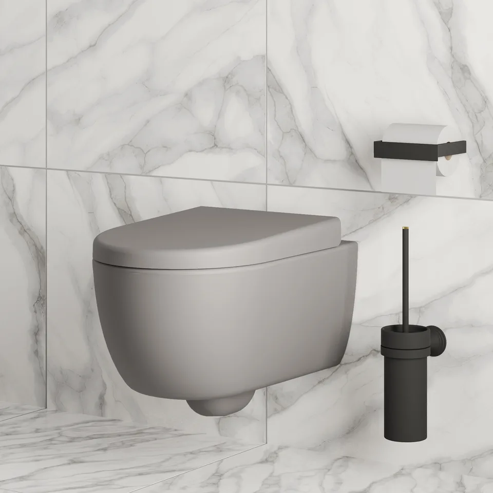 Унитаз Abner 103T20301R (545*360*330) МАТОВЫЙ СЕРЫЙ подвесной БЕЗОБОДКОВЫЙ, 1 место