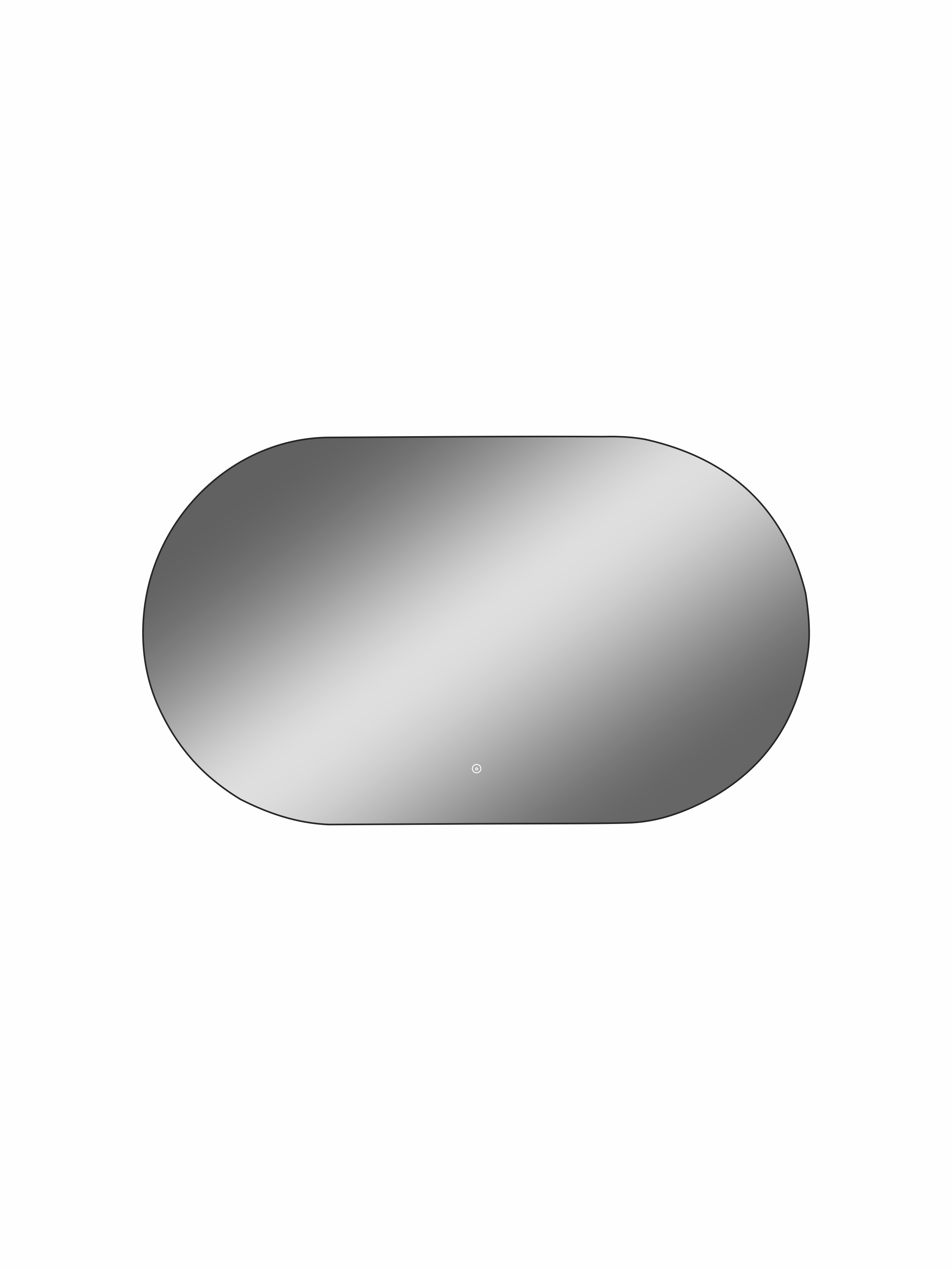 Зеркало Zled-F с LED-подсветкой, 100*60см, овальное