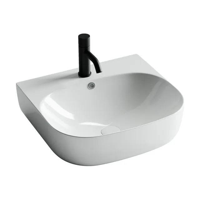 Раковина из сантехнического фарфора Ceramica Nova Элемент (Element) 49 см CN5011 накладная цвет белый