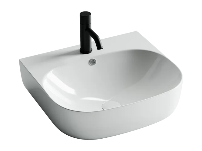 Раковина из сантехнического фарфора Ceramica Nova Элемент (Element) 49 см CN5011 накладная цвет белый