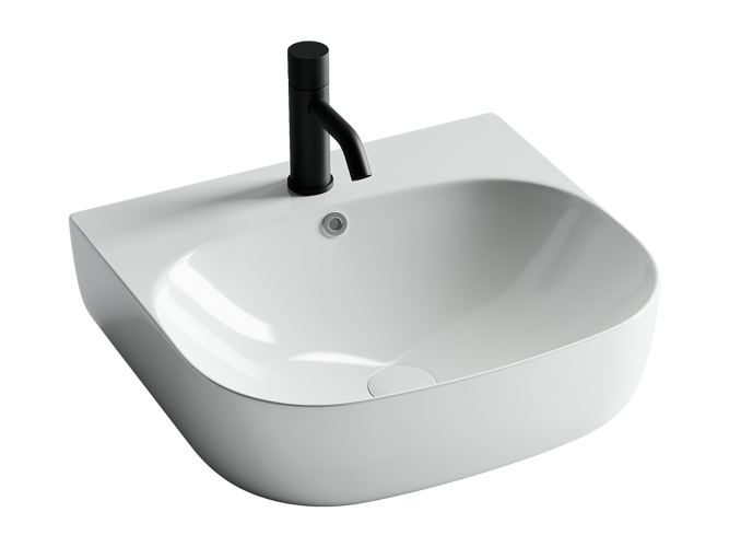 Раковина из сантехнического фарфора Ceramica Nova Элемент (Element) 49 см CN5011 накладная цвет белый