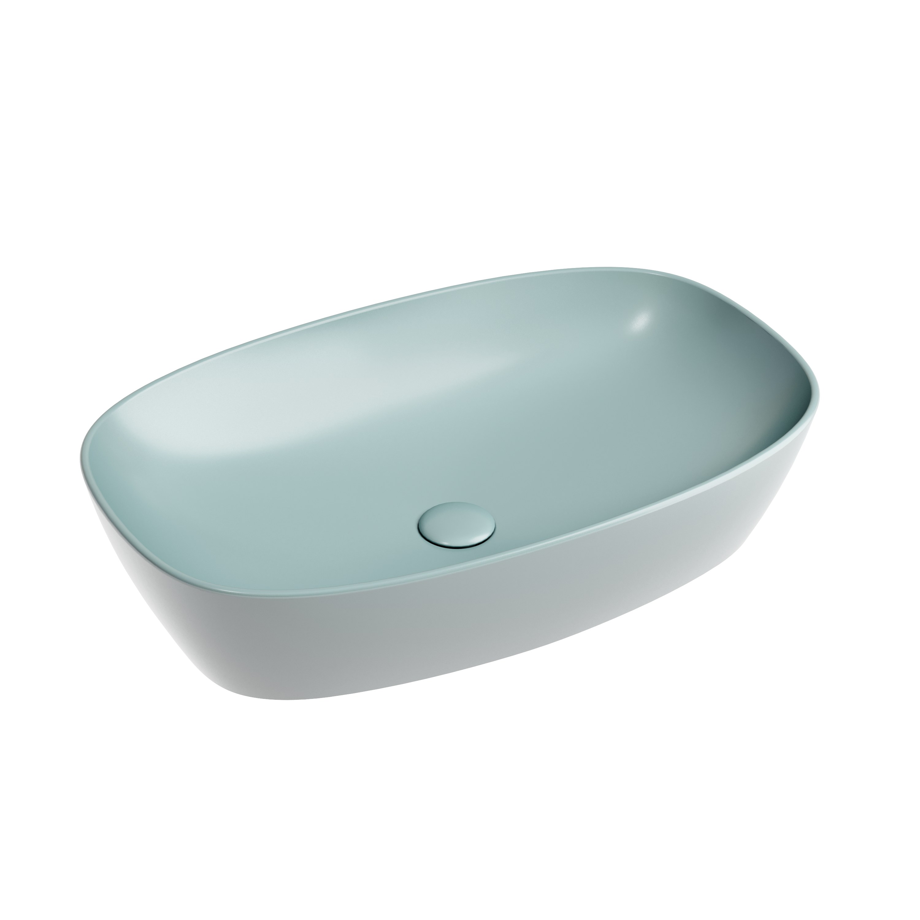 Раковина из сантехнического фарфора Ceramica Nova Элемент (Element) 60 см CN6049MLG накладная цвет зеленый матовый