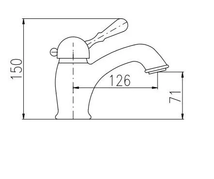 Смеситель Rav Slezak Labe L526.5SM для раковины бронза