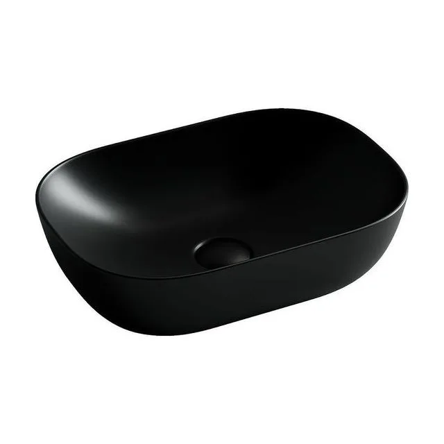 Раковина из сантехнического фарфора Ceramica Nova Элемент (Element) 46 см CN6009MB накладная цвет черный матовый