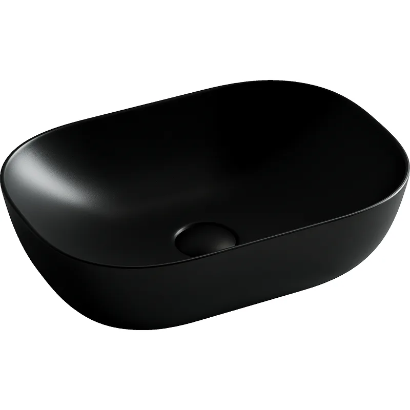 Раковина из сантехнического фарфора Ceramica Nova Элемент (Element) 46 см CN6009MB накладная цвет черный матовый