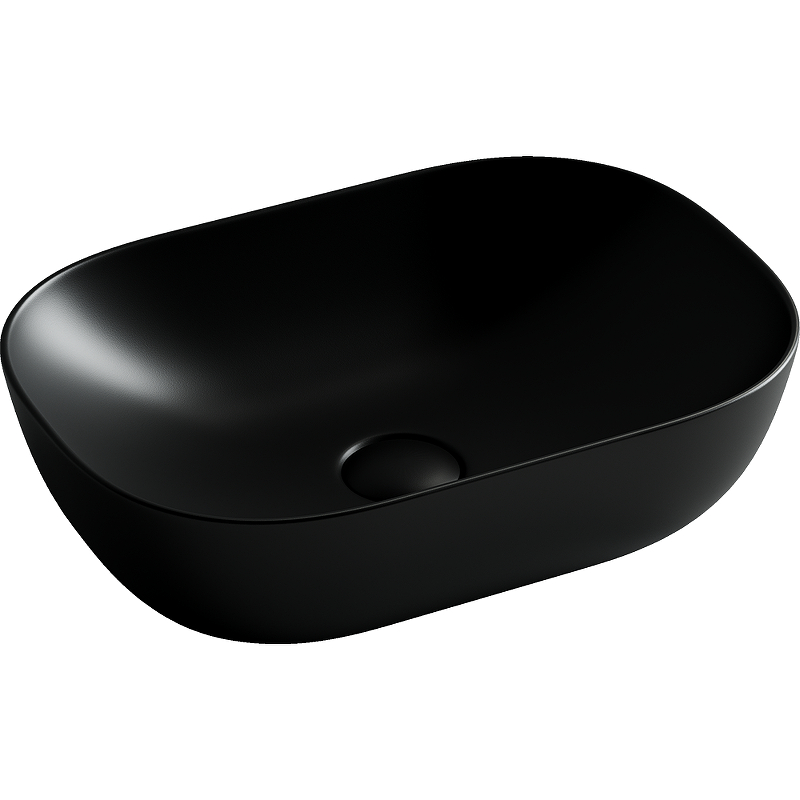 Раковина из сантехнического фарфора Ceramica Nova Элемент (Element) 46 см CN6009MB накладная цвет черный матовый