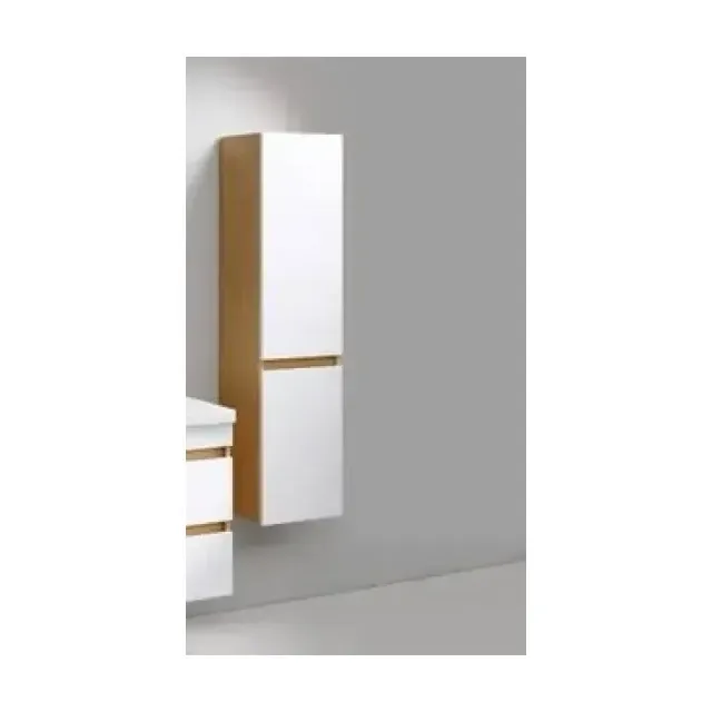 Пенал Aquanika Base 35*140 дуб золотой/белый глянец