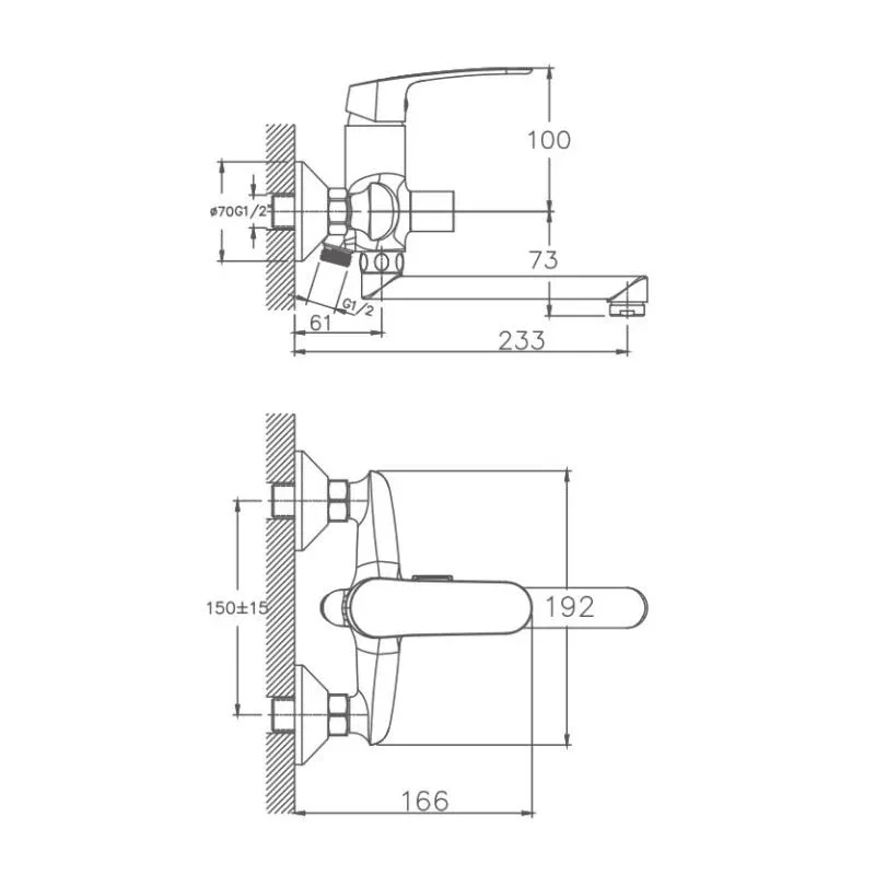 Смеситель Haiba HB60183 универсальный