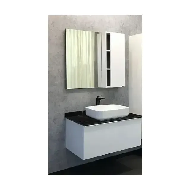 Комплект мебели Comforty Милан 90 белый со столешницей под мрамор (раковина Comforty T-Y9378)