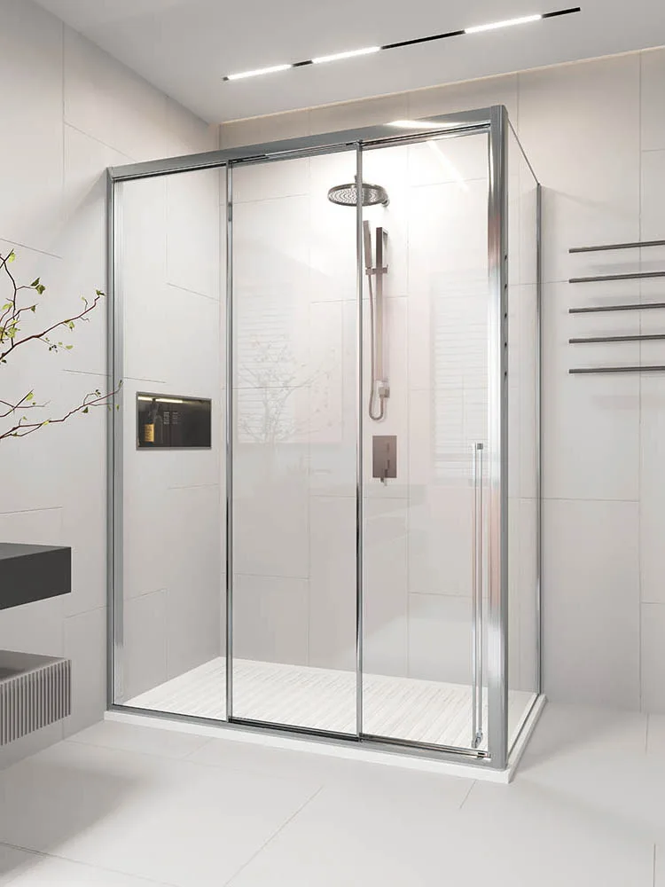 Боковая панель Veconi Premium Prato SP CH, 900x2000, хром, стекло прозрачное