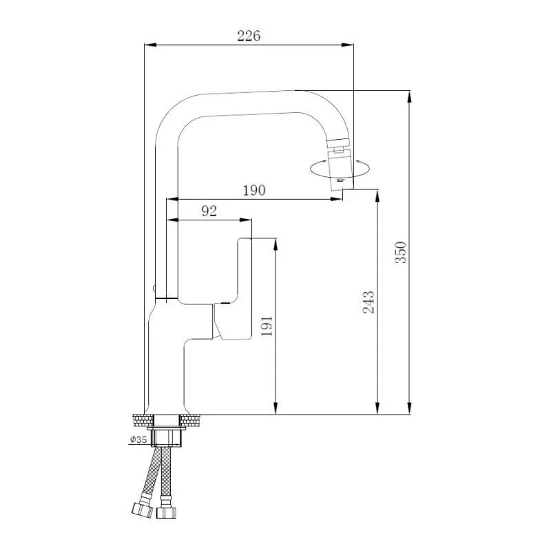 Смеситель Haiba HB70814-7 для кухни черный матовый