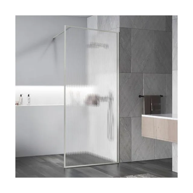 Душевая перегородка Vincea Волк-Ин (Walk-In) VSW-1HP110FLBN 110х200 стекло рифленое 8 мм профиль брашированный никель