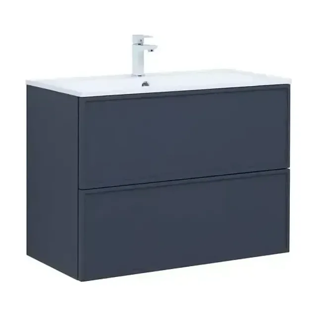 Тумба с раковиной Aquanet Арт 90 маренго Soft Touch (тактильный матовый), раковина Арт 90