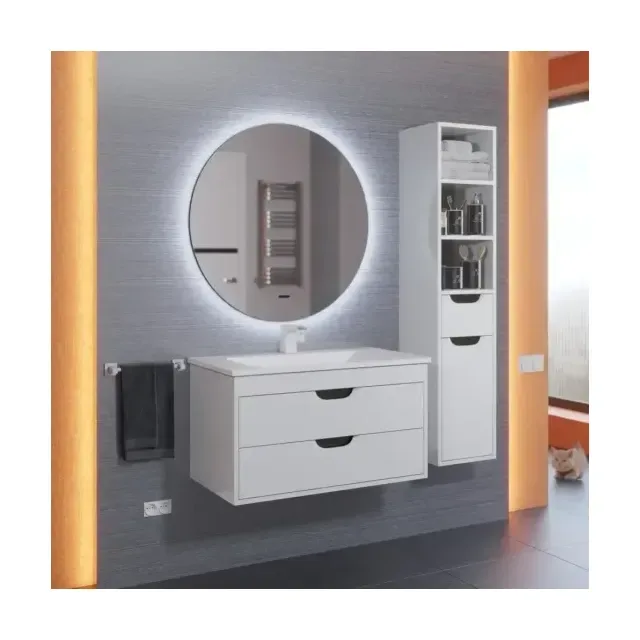 Зеркало Uperwood Modul 80*80 бесконтактный сенсор, антизапотевание, круглое, холодная подсветка