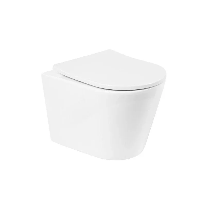 Подвесной унитаз BelBagno Flay-R BB053CHR 35,5*51,5 безободковый,горизонтальный выпуск