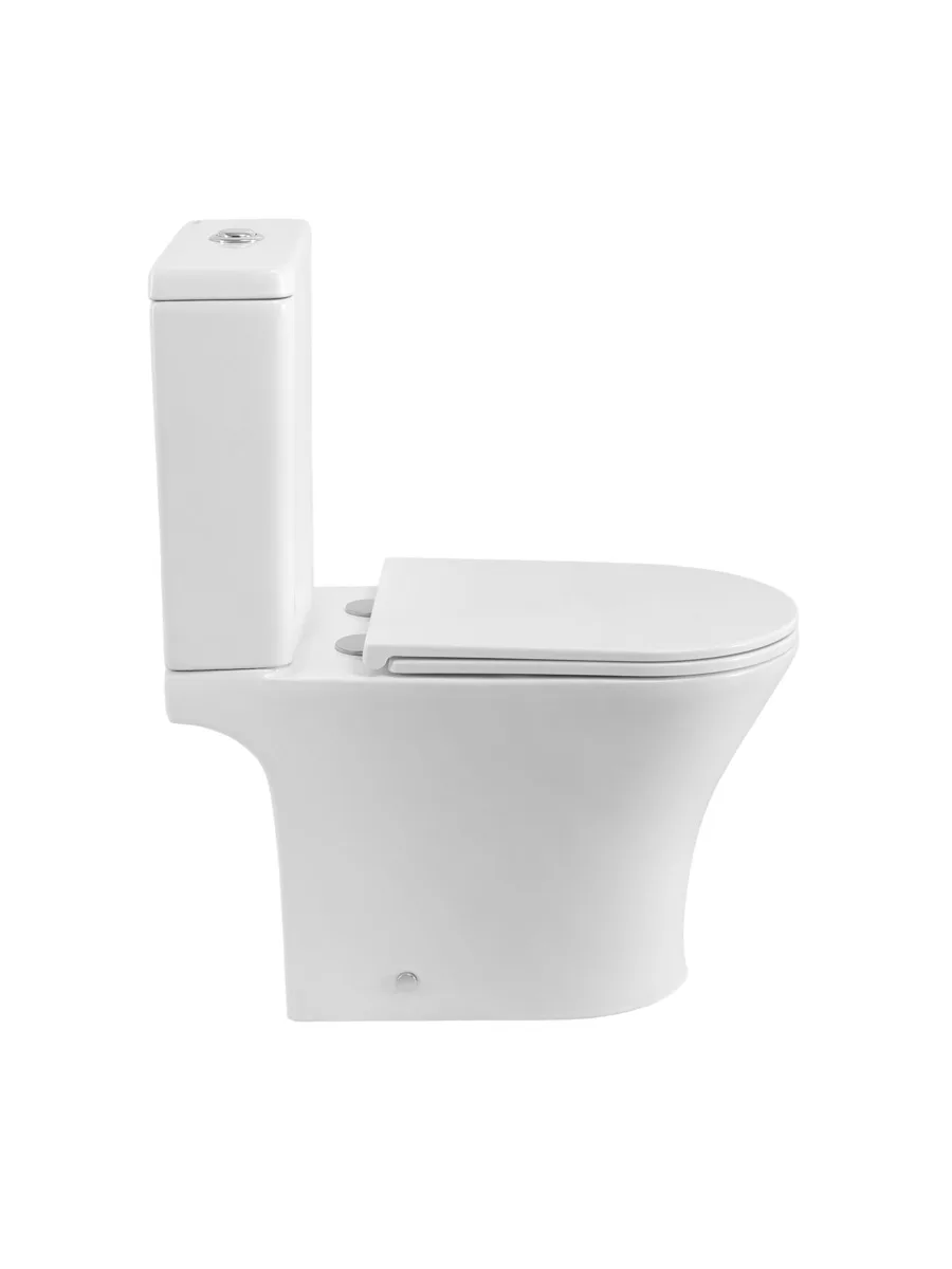 Унитаз-компакт безободковый со смывом TORNADO BelBagno ACQUA-TOR BB2801CP-TOR/SC/BB2801T
