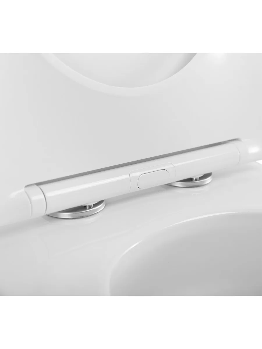 Унитаз приставной безободковый с сиденьем и смывом TORNADO BelBagno SFERA-TOR BB2141CB-TOR/SC