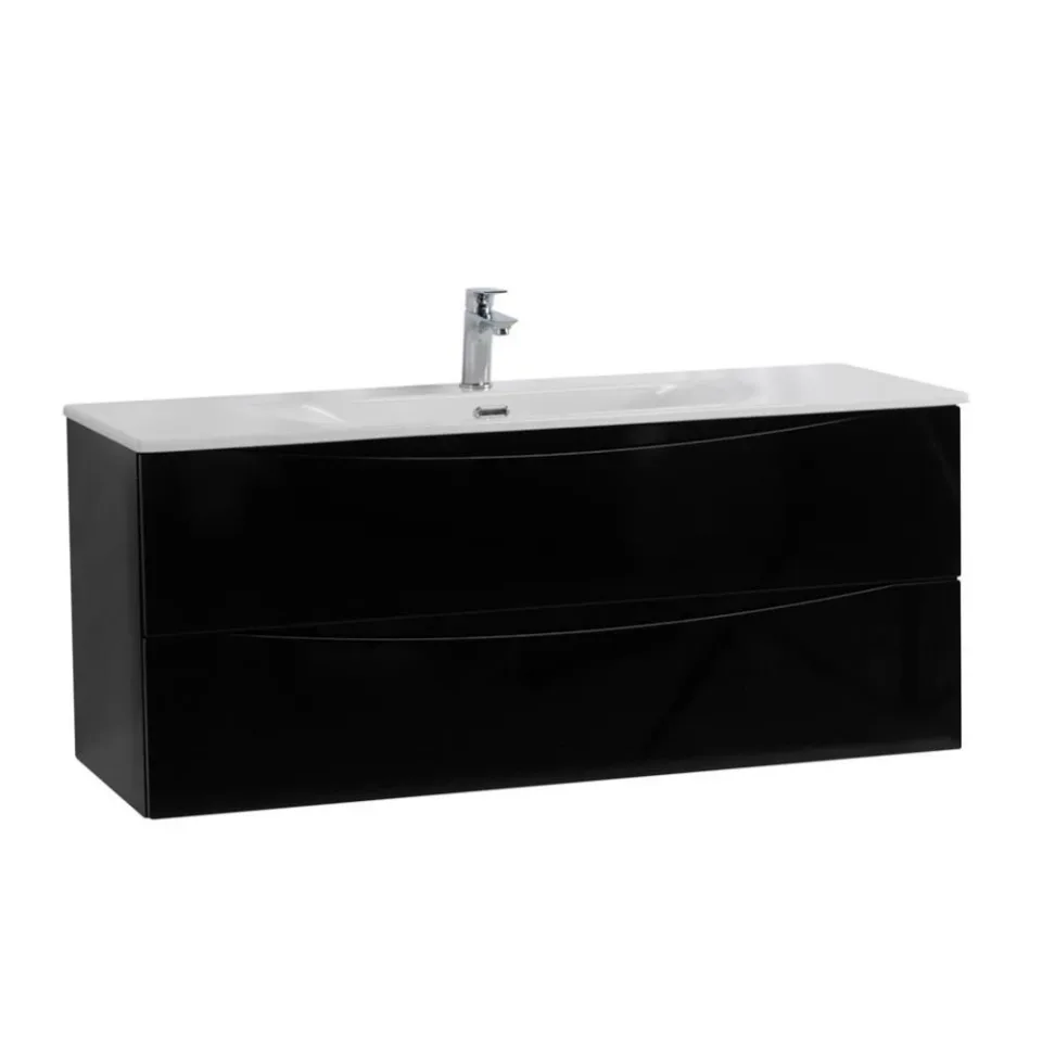 Тумба под раковину BelBagno Marino-Cer-N 120 черный глянец
