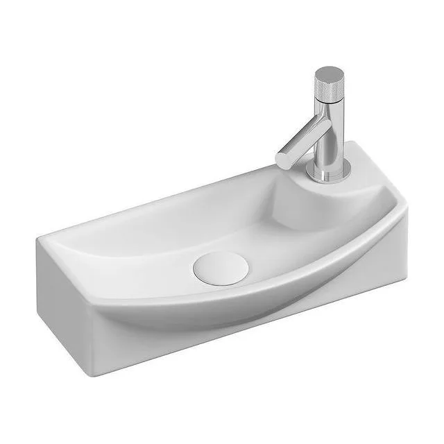 Раковина из сантехнического фарфора Ceramica Nova Элемент (Element) 46 см CN6038L подвесная цвет белый