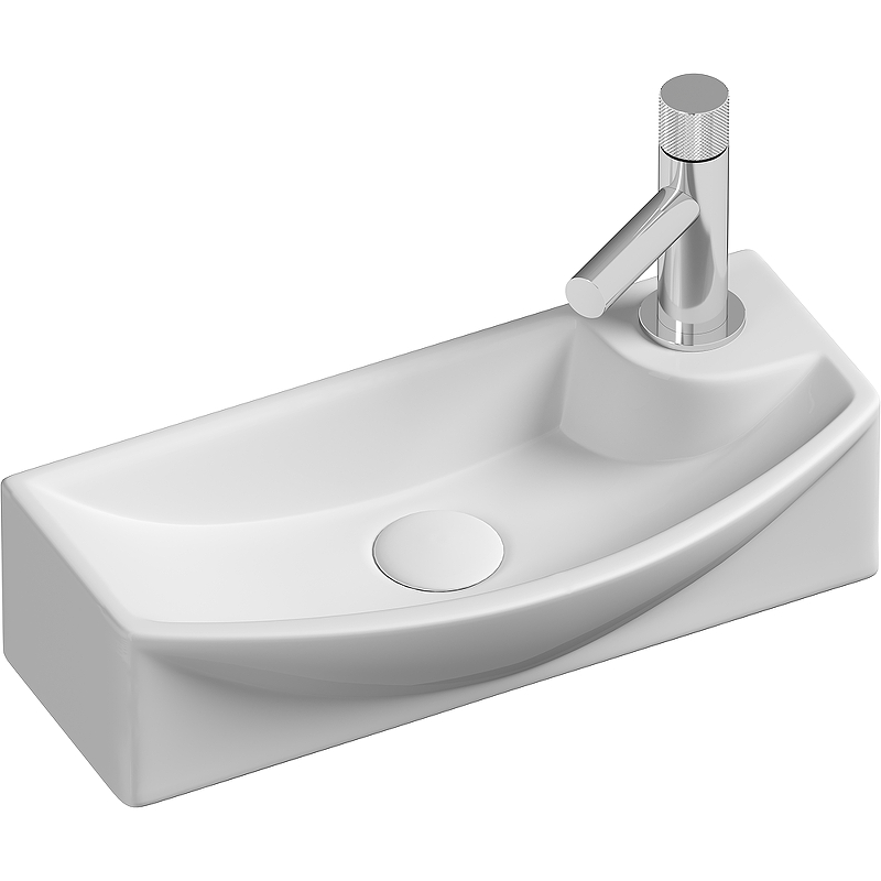 Раковина из сантехнического фарфора Ceramica Nova Элемент (Element) 46 см CN6038L подвесная цвет белый