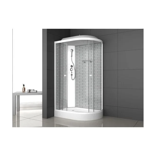Душевая кабина ODA-5007 L/R белый кирпич 120 x 80 x 215, исполнение L (L)