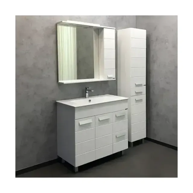 Комплект мебели Comforty Модена М 90 белый матовый (раковина Quadro 90)