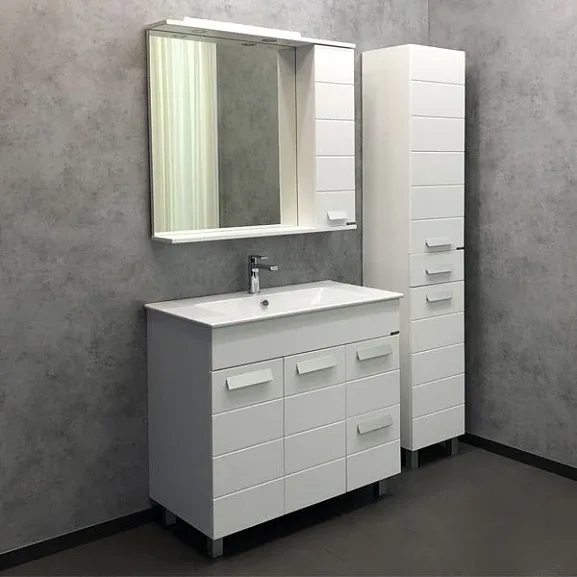 Комплект мебели Comforty Модена М 90 белый матовый (раковина Quadro 90)