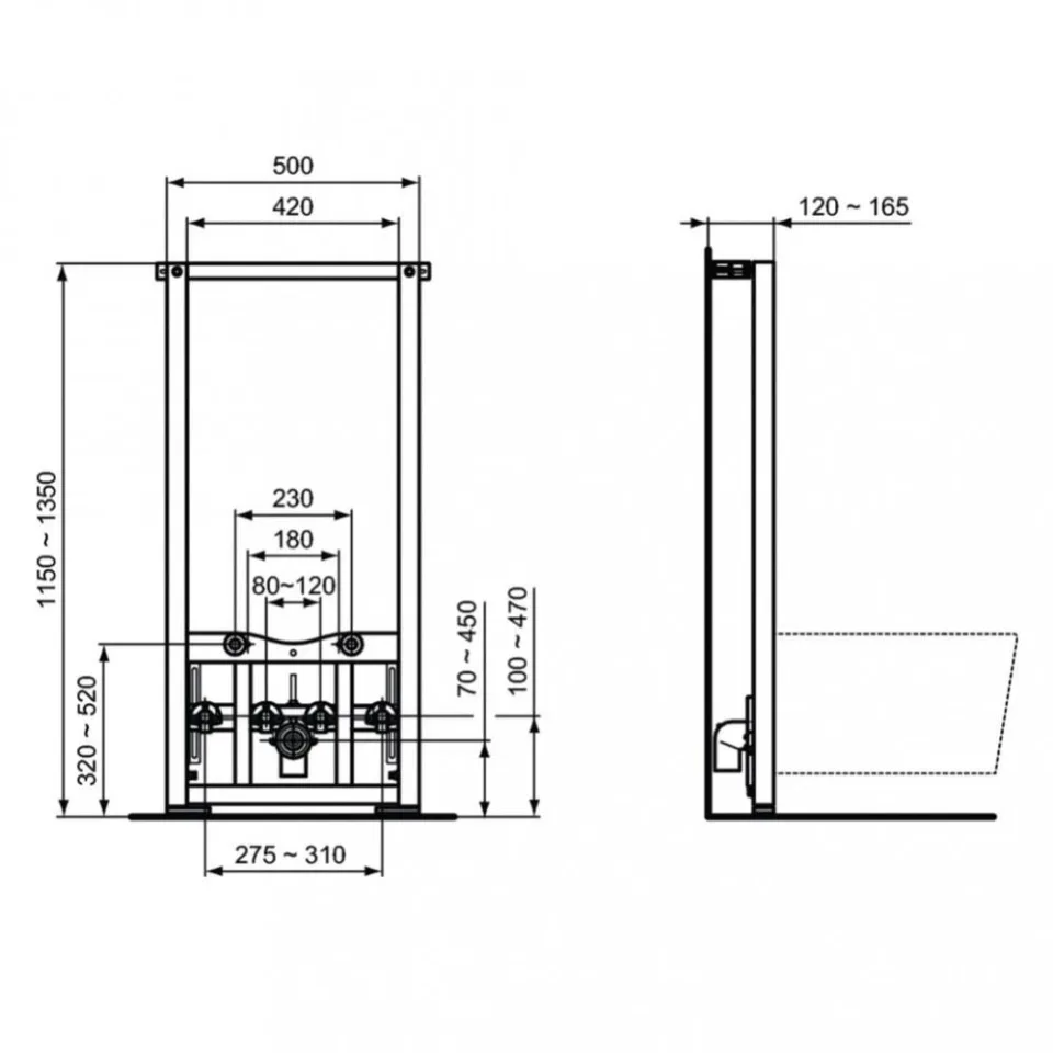 Монтажная рама для биде Ideal Standard Prosys R016267