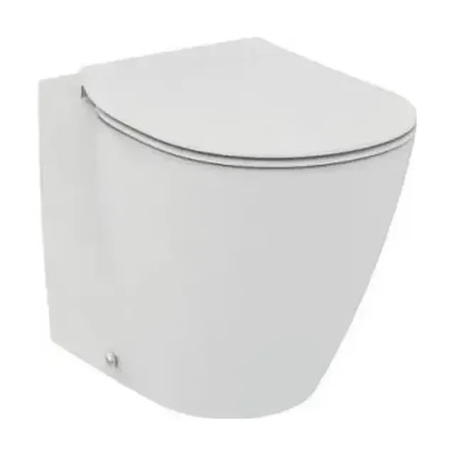 Приставной унитаз Ideal Standard Connect Aquablade 36,5*55 безободковый с крышкой-сиденьем микролифт Slim