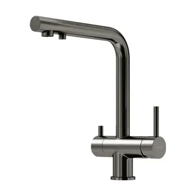 Смеситель для кухни Sancos Фостер (Foster) SC4014GG на мойку вороненая сталь