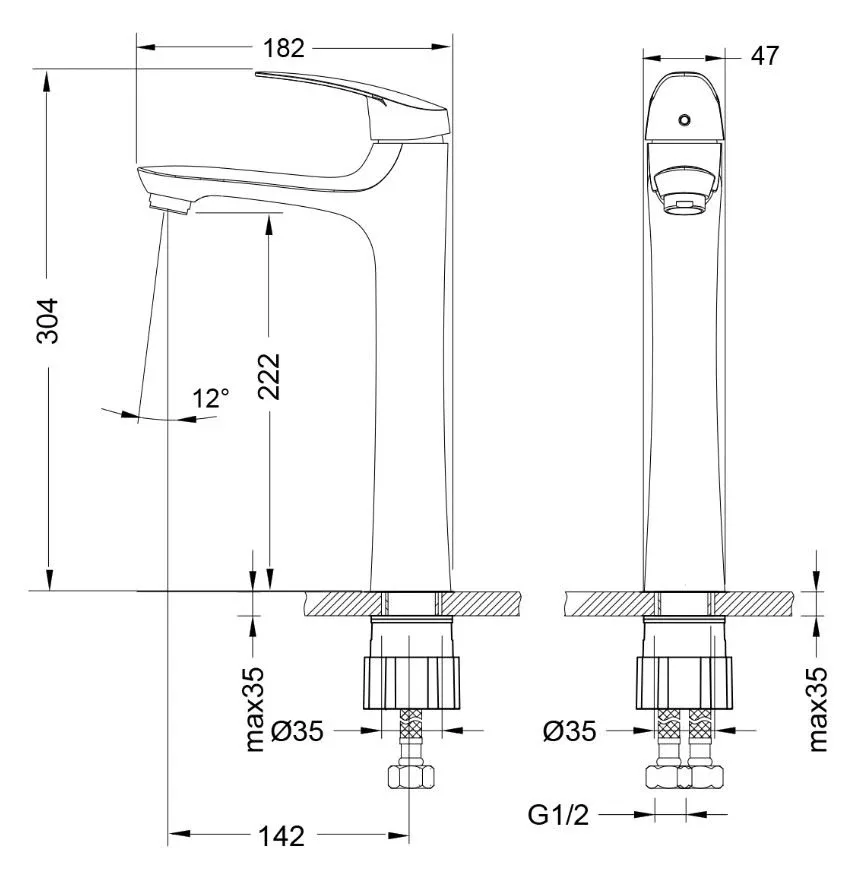 Смеситель Lemark Linara LM0409C для раковины хром