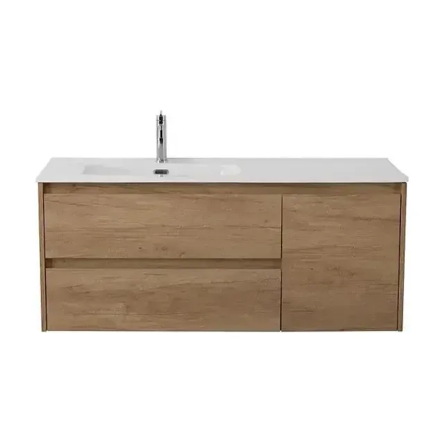 Тумба с раковиной BelBagno Крафт (Kraft) 120 натуральный дуб Небраска левая