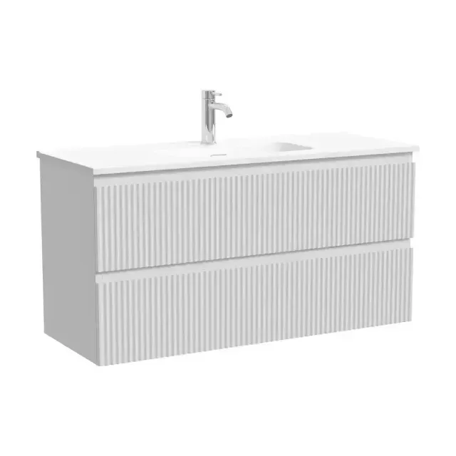 Тумба под раковину Sancos Сноб Р 390 (Snob R 390) 100 см SNR100/39W настенная универсальная 2 ящика
