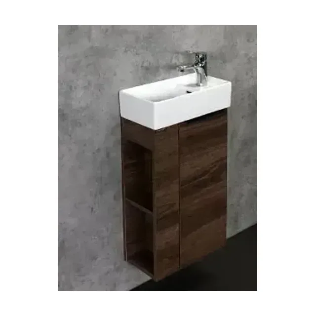 Тумба с раковиной Comforty Матэ 40 дуб темно-коричневый R (раковина Comforty 9140)