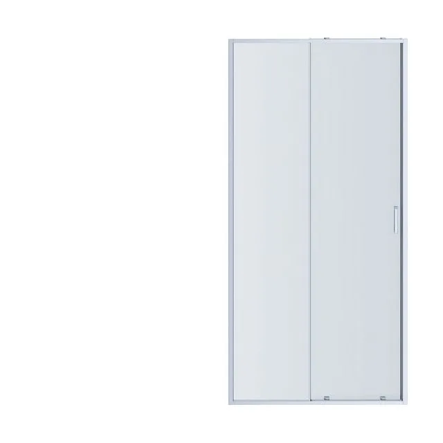 AQ NAA 6121-120 (новый артикул AQ ARI RA 12020CH) Душевая дверь двухэлементная, раздвижная1200x2000 профиль хром, стекло прозрачное