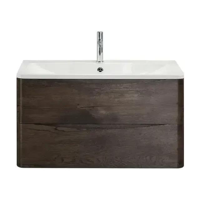 Тумба с раковиной BelBagno Аква (Acqua) 80 серый натуральный дуб