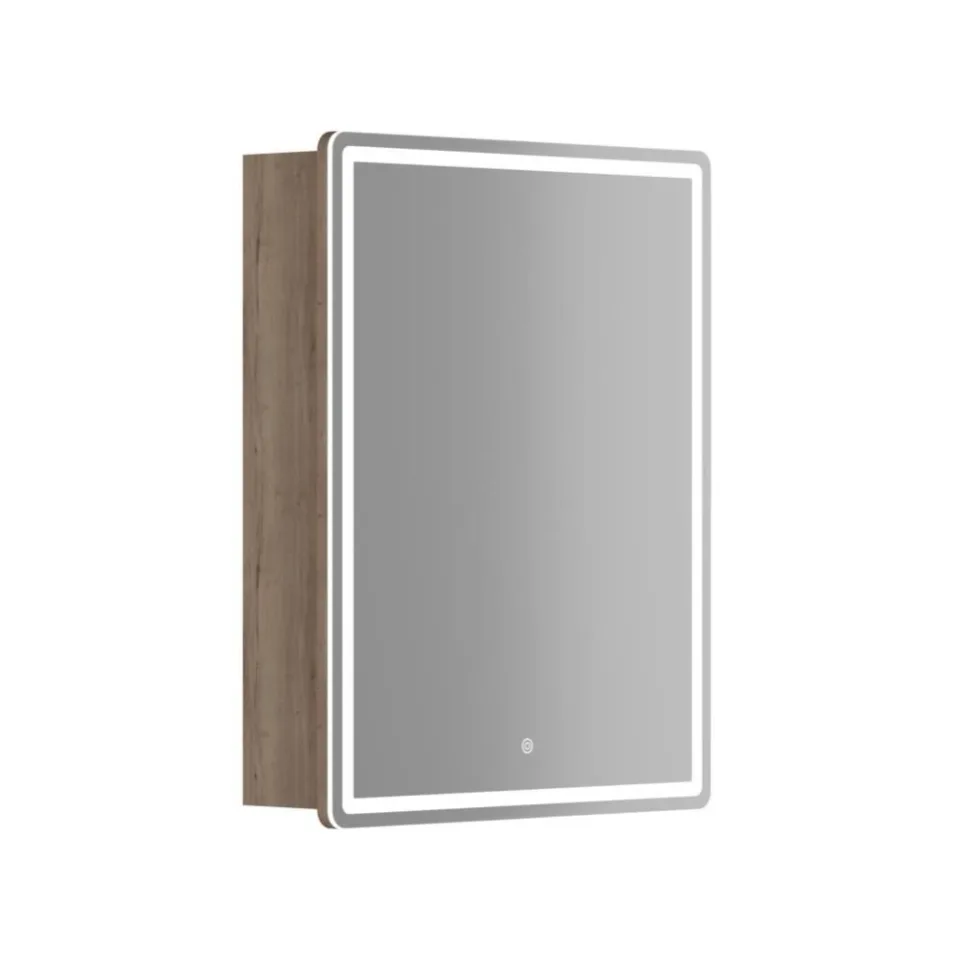 Зеркало-шкаф Sancos Mirror 59*74 с Led подсветкой дуб галифакс натуральный R
