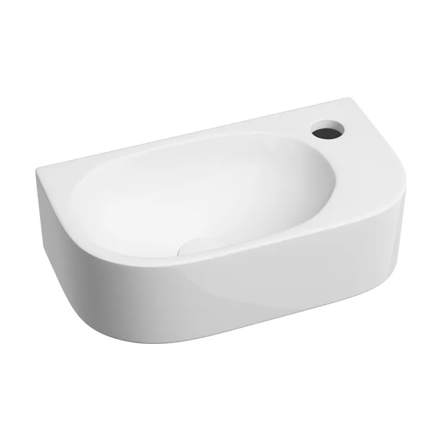 Раковина из сантехнического фарфора Ceramica Nova Элемент (Element) 41 см CN6066L подвесная цвет белый