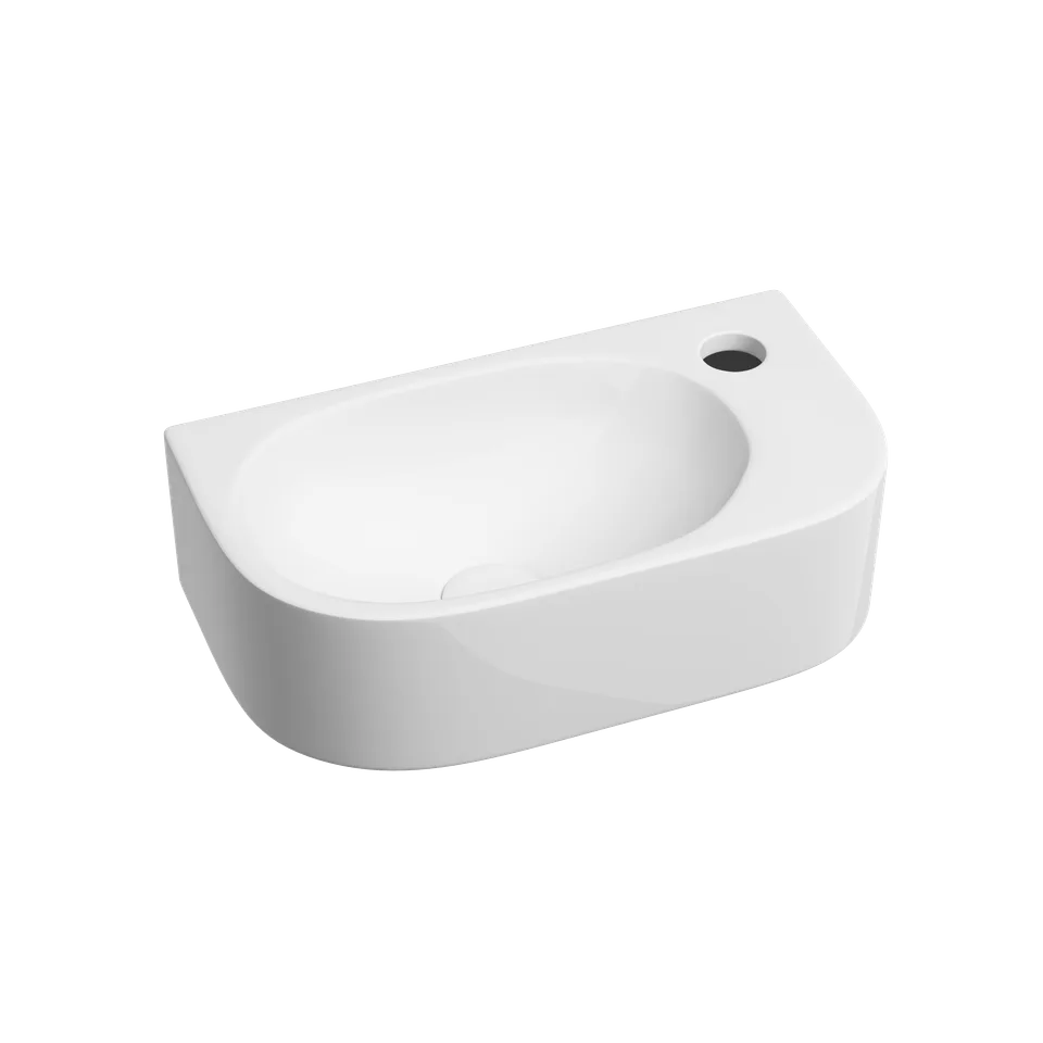 Раковина из сантехнического фарфора Ceramica Nova Элемент (Element) 41 см CN6066L подвесная цвет белый