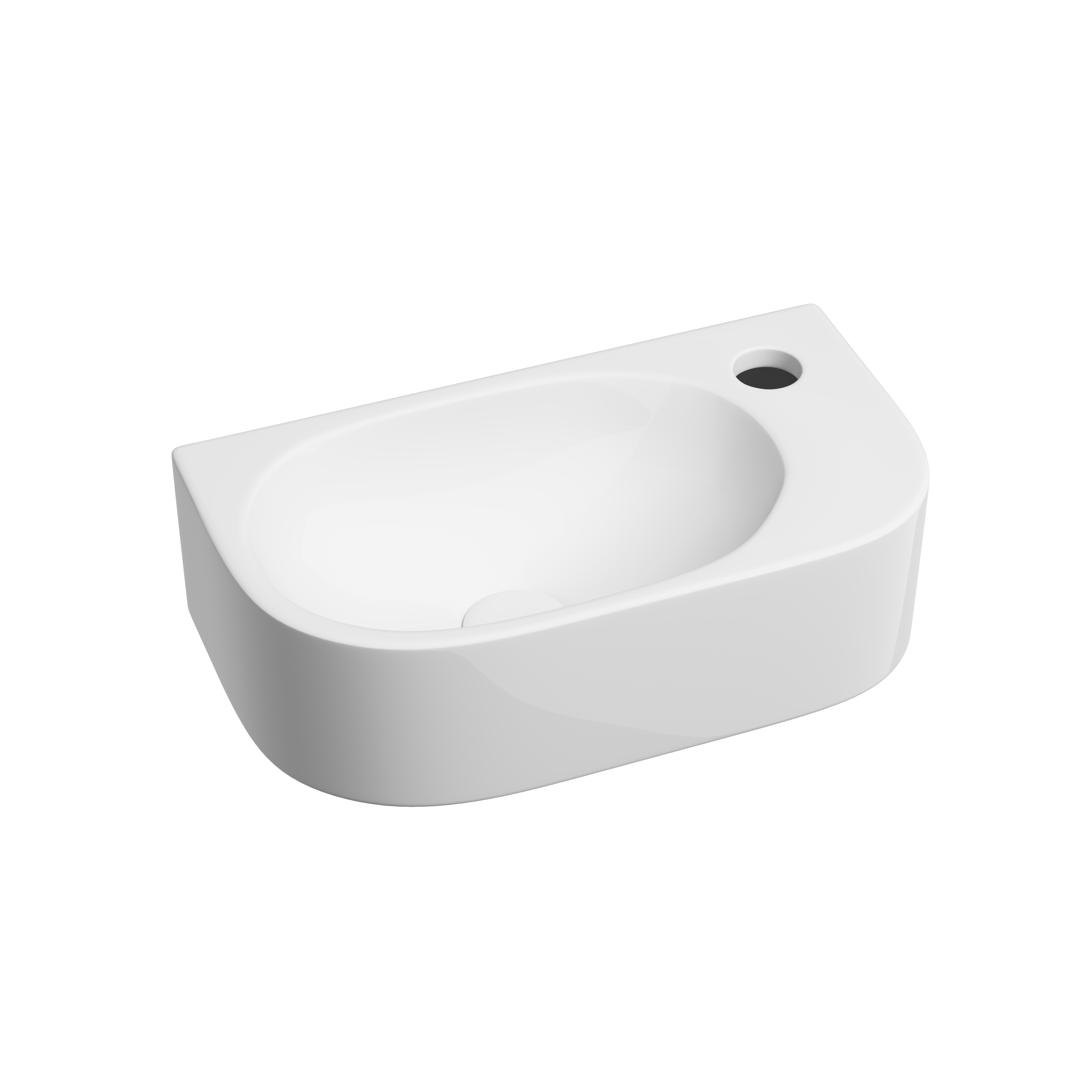 Раковина из сантехнического фарфора Ceramica Nova Элемент (Element) 41 см CN6066L подвесная цвет белый