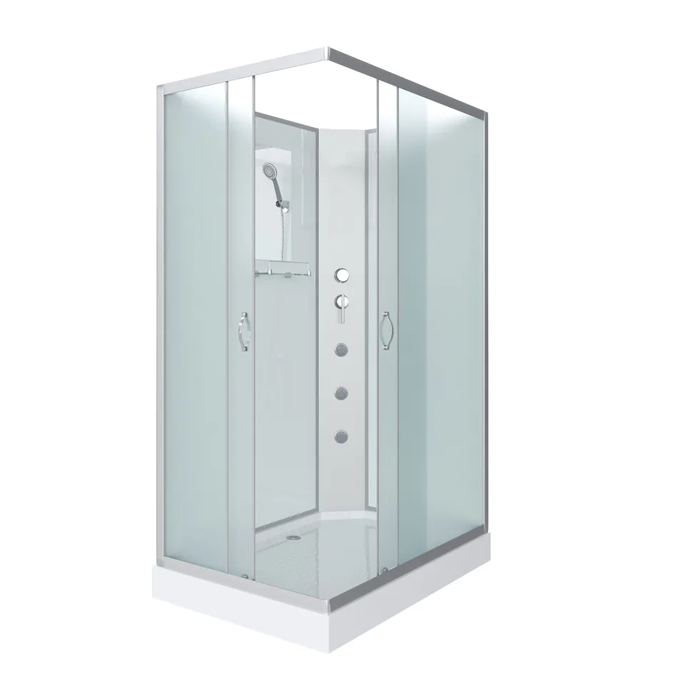 Душевая кабина Niagara Classic NG-43295-14QBKG (120х90х200) низкий поддон(13см),стекло матовое,3 места