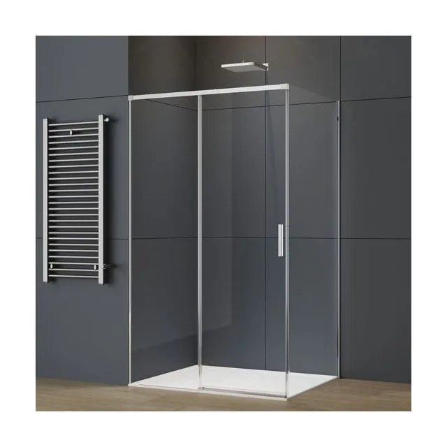 Душевой уголок Vincea Софт 2 (Soft 2) VSR-3SO28014CL 140х80 стекло прозрачное 6 мм профиль хром без поддона