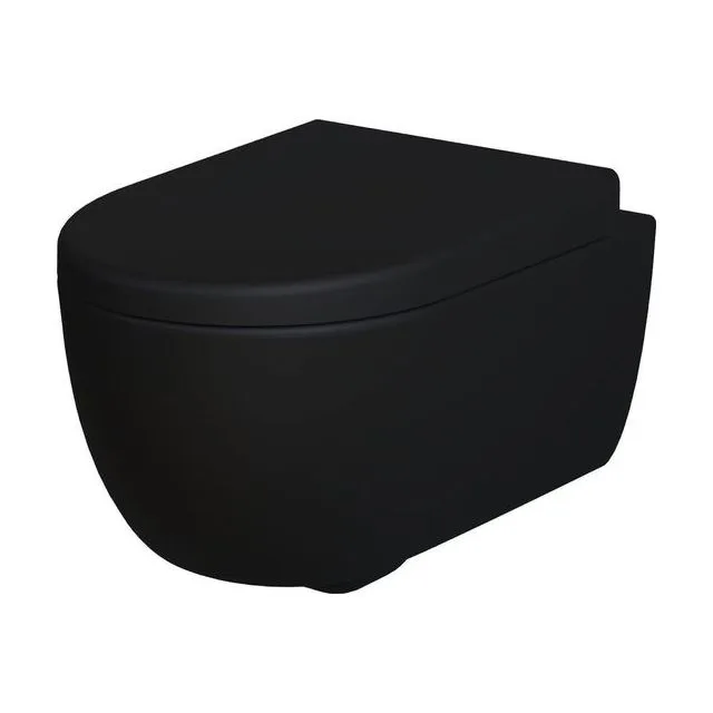 Унитаз Abner 103T20201R (545*360*330) МАТОВЫЙ ЧЕРНЫЙ подвесной БЕЗОБОДКОВЫЙ