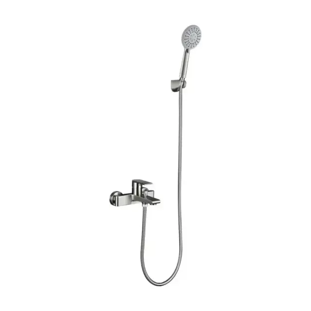 Смеситель BelBagno Свежесть (Nova) NOV-SET-VDH-IN для ванны и душа с душевыми аксессуарами сатин
