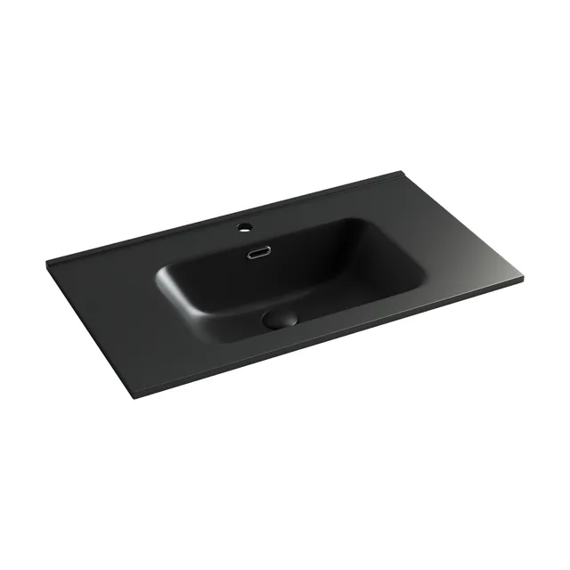 Раковина из сантехнического фарфора Ceramica Nova Элемент (Element) 81 см CN7005MB накладная цвет черный матовый