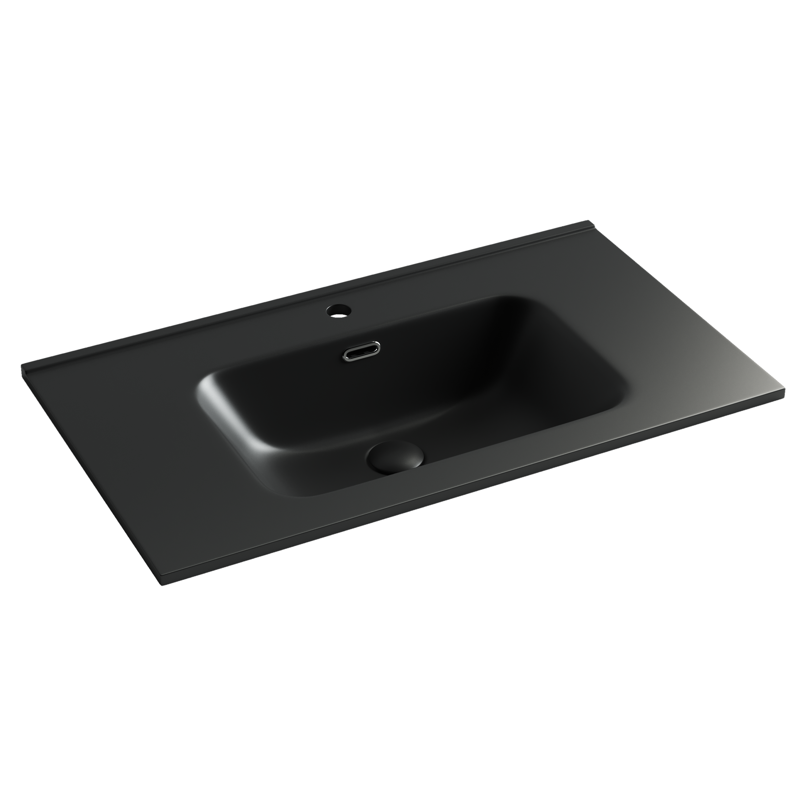 Раковина из сантехнического фарфора Ceramica Nova Элемент (Element) 81 см CN7005MB накладная цвет черный матовый