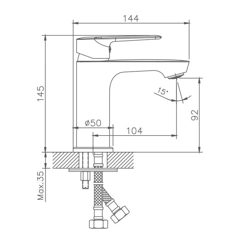 Смеситель Haiba HB10563 для раковины хром