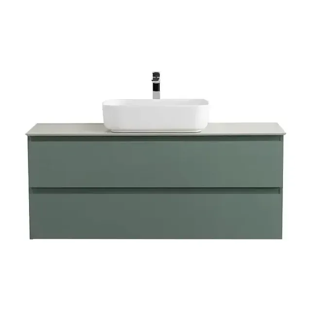 Тумба с раковиной BelBagno Крафт (Kraft) 120 с двумя ящиками еловая матовая (столешница цемент)
