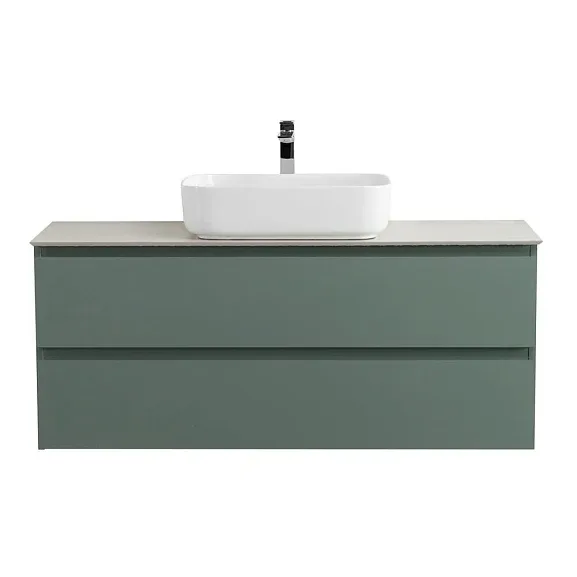 Тумба с раковиной BelBagno Крафт (Kraft) 120 с двумя ящиками еловая матовая (столешница цемент)
